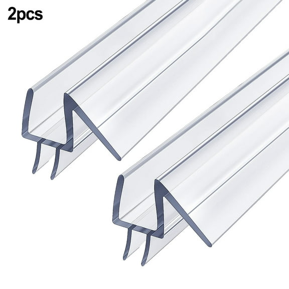 2pack Shower Door Bottom Seal Sweep for Frameless Glass Rail for Wet and Dry Separation