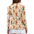 thumbnail image 2 of Yuyamidu Gingerbread Man Long Sleeve Golf Shirts for Woman Athletic Tennis Shirts Christmas Workout T-shirts Lightweight Pullover Golf Clothes Size XS, 2 of 8
