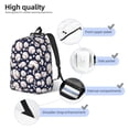 thumbnail image 4 of Picia Cute Basebal Printed Canvas Daypack - Stylish and Durable Vintage Compact Backpack - Class, Work, Travel, or Laptop Bookbag,Organized Compartments-Medium, 4 of 6