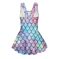 thumbnail image 5 of Tutolipy Scaly Rainbow Childrens Swimwear, Comfortable Girls Beach Swimsuit One Piece Soft Stretch Girls Bathing Suit with Skirt for Summer, Size 12-13 Years, 5 of 8