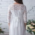 thumbnail image 3 of xiaxaixu Robe en Dentelle pour Femmes Enceintes, Robe Maxi de Maternité, Robe de Fête à Manches 3/4, 3 of 4