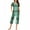 Green, variant on Tnhcen Women's Capri Pajama Sets Print Sleepwear Short Sleeve Nightwear with Capri Pants Soft Pjs Set Homewear S-3XL