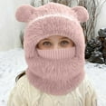 thumbnail image 7 of Toddler Boys Girls Beanie Hat Winter Pullover Hat Children's Double Ear Hat Solid Color Cute Knitting Yarn Boys Girls Baby Hat, 7 of 7