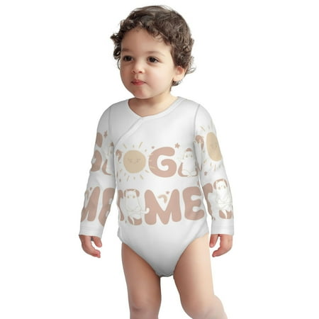 

Haiem Cat Yoga Time Printed Unisex-Baby Long Sleeve Onesies Bodysuits Unisex Babies Snap-Up Rompers-3 Months