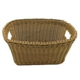 thumbnail image 1 of 1 Pc Wicker Woven Laundry Hamper Dirty Clothes Storage Basket (Coffee), 1 of 6