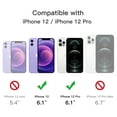 thumbnail image 2 of JETech Matte Case for iPhone 12/12 Pro 6.1-Inch, Shockproof Military Grade Drop Protection, Frosted Translucent Back Phone Cover, Anti-Fingerprint (Light Purple), 2 of 6