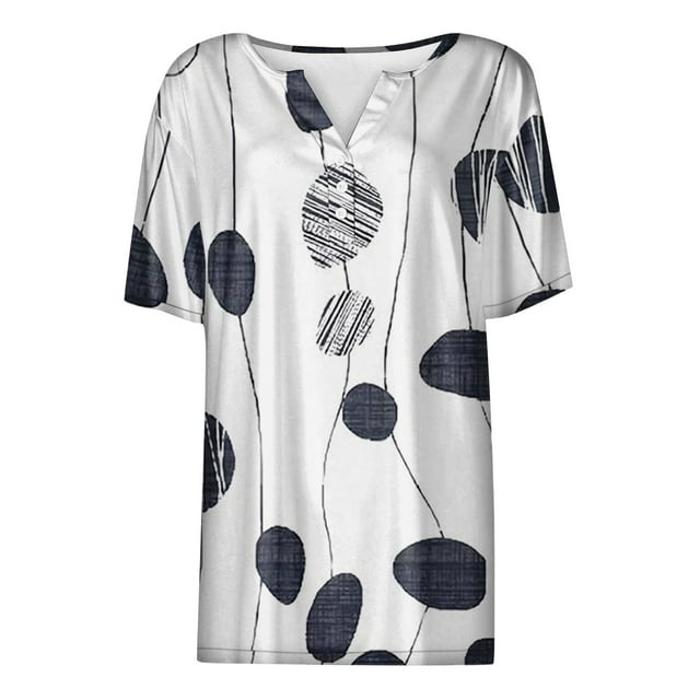Séductiva T-Shirt à Manches Courtes pour Femmes 50 % de Réduction Liquidation Mode Décontractée Imprimé Floral Boutonné T-Shirt à Manches Courtes