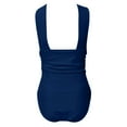 thumbnail image 5 of One Piece Swimsuit for Women Tummy Control Bathing Suit V Neck Swim Suit swim suits for women 2025 high waisted Ruched Criss Cross Ruched Halter Swimwear -Up Women One Solid Print Suit Swimwear Bathi, 5 of 7