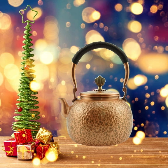 Wollet Handmade Solid Copper Tea Pot Kettle Stovetop Teapot