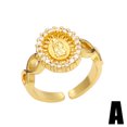 thumbnail image 2 of Anillo con diseño de personalidad creativa europea y americana, joyería de moda, diseño único que combina lo retro y la moda., 2 of 5