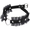 thumbnail image 2 of Women Gothic Goth Adjustable Choker, Lace Heart Punk Leather Collar Necklaces, 2 of 6