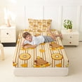 thumbnail image 4 of Erosebridal Donut Capybara Kids Twin Sheet Sets, Cute Love Heart Bedding, Orange, 3 Pieces, 4 of 5
