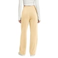 thumbnail image 3 of Chiccall Women's Solid Wide Leg Sweatpants Elastic Tiered Drawstring Waist Casual Long Jogger Trousers, 3 of 7