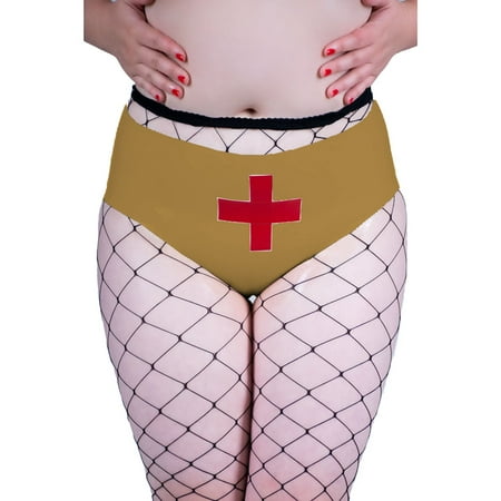 Sexy Party Cosplay Mid Waist Underpant Wet Look PVC Leather Briefs Nurse Doctor Role Play Lingerie Panties
