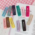 thumbnail image 3 of Mode Bonbon Couleur Snap Barrette Bendy Cheveux Clip Bobby Pin pour Femmes Filles, 3 of 8