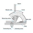 thumbnail image 3 of Angle Ruler 0-320 Degree Universal Protractor Precision Goniometer Angle Finder Measuring Tools Caliper ,Easy Setup, 3 of 6