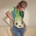thumbnail image 3 of Naloa Adorable Kawaii Fennel Character Bodysuits for Women, Women's Short-Sleeved Onesie, One-Piece for Parties, dates, clubs-X-Large, 3 of 7