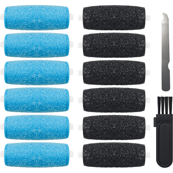 12 Pack Replacement Roller Refills for Electronic Perfect Foot File Hard Skin Remover Refills (12 extra coarse)