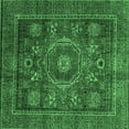 thumbnail image 1 of Ahgly Company Indoor Square Oriental Emerald Green Modern Area Rugs, 6' Square, 1 of 4