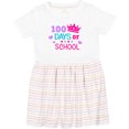 thumbnail image 3 of Inktastic 100 Days of School in Pink and Purple with Crown Girls Toddler Dress, 3 of 5