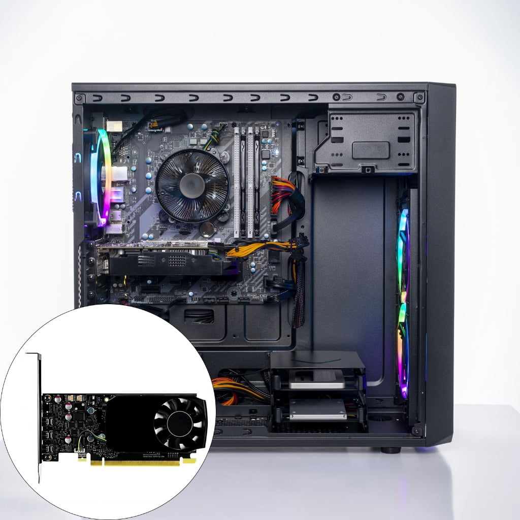 Graphics Card Up to 4 Monitors at 4K Resolution with 2GB GDDR5 Memory for Enhances Productivity in Multiple Task