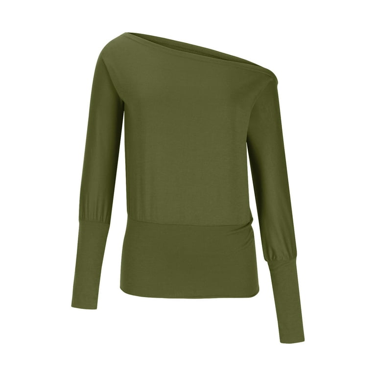 Fashion Casual Solid Patchwork Off the Shoulder T-Shirts Fashion Casual Solid Patchwork Off the Shoulder T-Shirts
