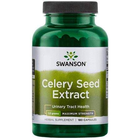 Swanson Maximum Strength Celery Seed Capsules, 1.5 g, 60