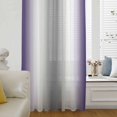 thumbnail image 6 of Purple Grey Sheer Curtains 54 Inches Long, Gray Farmhouse Modern Rustic Light Filering Curtains, Breathable Simi Curtain Privacy Drapes for Kitchen Bathroom Nursery Lightweight Small Window Treatment, 6 of 9