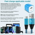 thumbnail image 4 of Micro USB Cable with Android Charger, Hootek 6FT USB A to micro cable High Speed Fast Charging Cable, usb cable micro with USB Wall Charger Fast Charger Adapter Plug, android charger block, Blue, 4 of 10