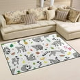 thumbnail image 2 of Dreamtimes Lightweight Soft Area Rugs 60 x 39 inch (5'x 3'3"), Lemur Animal with Tropical Fruits Floor Mat for Kids Playing Room Hardwood Floor Living Room Nursery Rugs, 2 of 6