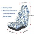 thumbnail image 3 of Wukai Vintage Floral Birds Full Set Car Seat Covers with Soft Padding Universal Auto Front Seats Protector and Cushion Mat, 3 of 5