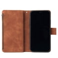thumbnail image 5 of iPhone 11 Wallet Case, Dteck Soft Leather Zipper Wallet Case Magnetic Buckle Horizontal Flip Cover with 5 Card Slots/Photo Pocks For Apple iPhone 11 6.1 inch 2019, Brown, 5 of 8