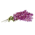 thumbnail image 3 of 2 Piezas Artificiales de 5 Horquillas para Colgar Vid Simulación Syringa Flor Boda Blanco púrpura, 3 of 9