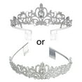 thumbnail image 1 of HLONK Women Kids Tiara Crowns with Comb Pins Imitation Crystal Glitter for Rhinestone, 1 of 21
