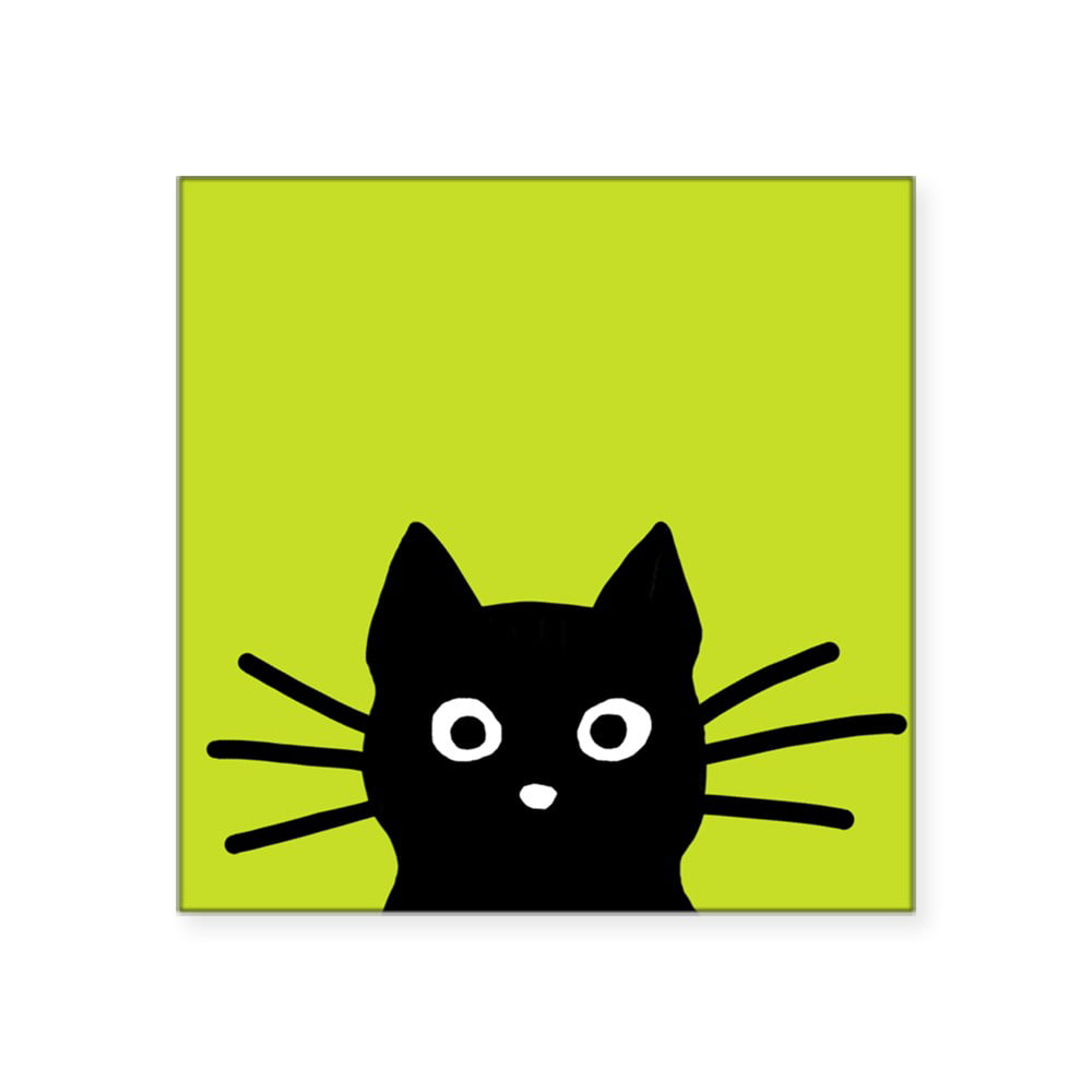Black Cat Fun Planner Calendar Scrapbooking Crafting Square Stickers 