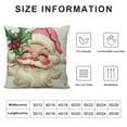 thumbnail image 6 of YINGXI Pink Santa Pillow Covers Reversible,Pink Christmas Decor 24x24in, 6 of 6