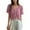 Pink Juniors Beach Crochet Tops, variant on BSDJILFG Summer Crochet Top for Juniors Beach Cover Ups Hollow Out Short Sleeve V-Neck Ruched Crop Tops