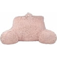 thumbnail image 2 of Klear Vu Shaggy Bed Rest Back Support Pillow - Large Reading Pillow, 30" x 21", Tea Rose, 2 of 5
