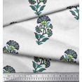 thumbnail image 3 of Soimoi Modal Satin Fabric Leaves & Floral Block Decor Fabric Printed Yard 42 Inch Wide, 3 of 3
