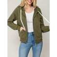 thumbnail image 5 of MixMatchy Women's Solid Basic Long Sleeve Zip Up Fleece Jacket, 5 of 7