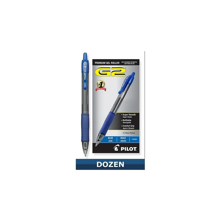 Pilot G2 Bold Point Retractable Gel Pens, 1 Dozen 