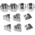 thumbnail image 1 of HLONK 10Pcs Stainless Steel Dessert Rings With Pusher Multifunctional Rust Resistant Cake Cutter Molds Heatproof Non Stick Cake Ring Molds for Baking Cooking, 1 of 10