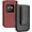 Red, variant on Case with Clip for Nokia 2720 V Flip Phone, Nakedcellphone [Black] Snap-On Hard Shell Cover with [Rotating/Ratchet] Belt Hip Holster Holder for Verizon TA-1295