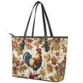 thumbnail image 3 of ZUXONGSY Maple Leaf Rooster Print Handbag for Women Waterproof Top Handle Satchel Practicality Travel Purse with Handle for Workout Dating, 3 of 6
