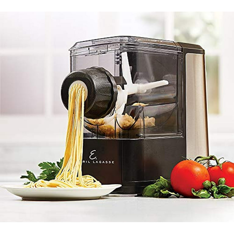 stemme kindben at styre Emeril Lagasse Pasta & Beyond, Automatic Pasta and Noodle Maker with Slow  Juicer - 8 Pasta Shaping Discs Black - Walmart.com