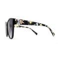 thumbnail image 4 of Timeless Classic Slick Oversize Cat Eye Mod Chic Plastic Sunglasses Black Flower Smoke, 4 of 4