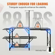 VEVOR Camping Kitchen Table Folding Portable Cook Station Tables Shelves &A Sink