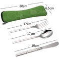 thumbnail image 2 of Spoon Fork Knife Set for 1 3-Piece Travel Utensil Flatware, 2 of 7