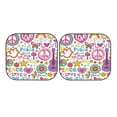 thumbnail image 7 of Bingfone Peace Love And Dove Flower Power Print 2-Piece Sun Shade Front Windshield - Foldable Car Front Window Sunshades For Most Sedans Suv Truck - Medium, 7 of 7