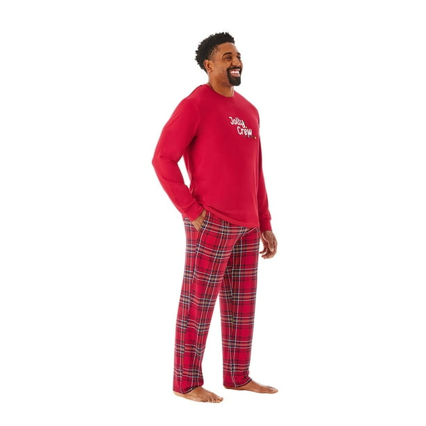 Pajama Set Men's Piece Flannel Pajamas Hanes Men's And Big